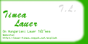 timea lauer business card